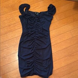 Navy Blue Windsor Ruched Dress